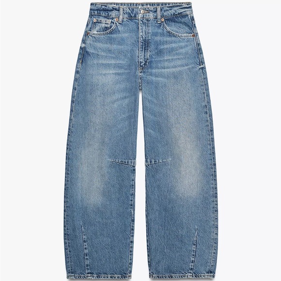 Zara Denim - Zara Light Blue Women's Barrel-Leg Jeans, Size 2